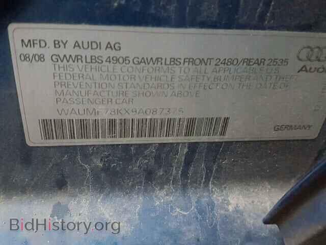 2009 AUDI A4 - VIN: WAUMF78KX9A087375 - Фото 9