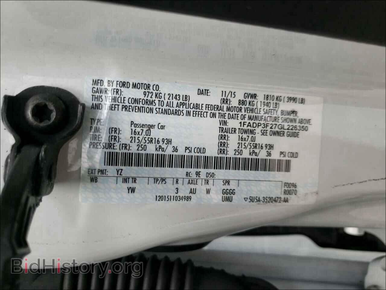 2016 FORD FOCUS - VIN: 1FADP3F27GL226350 - Фото 10