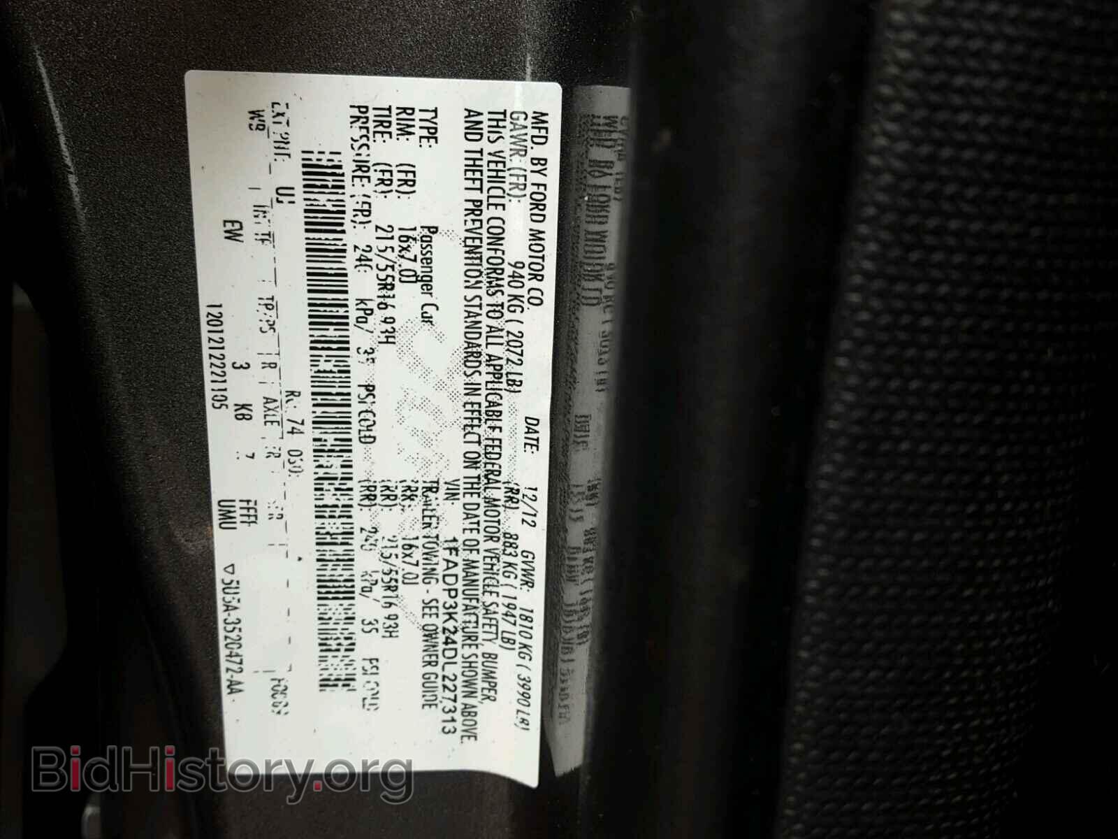2013 FORD FOCUS - VIN: 1FADP3K24DL227313 - Photo 10