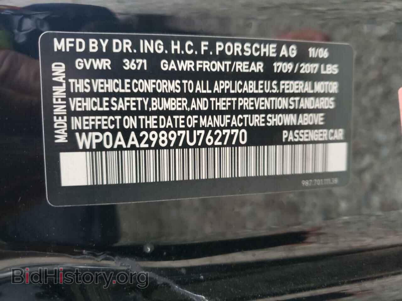 2007 PORSCHE CAYMAN - VIN: WP0AA29897U762770 - Фото 10