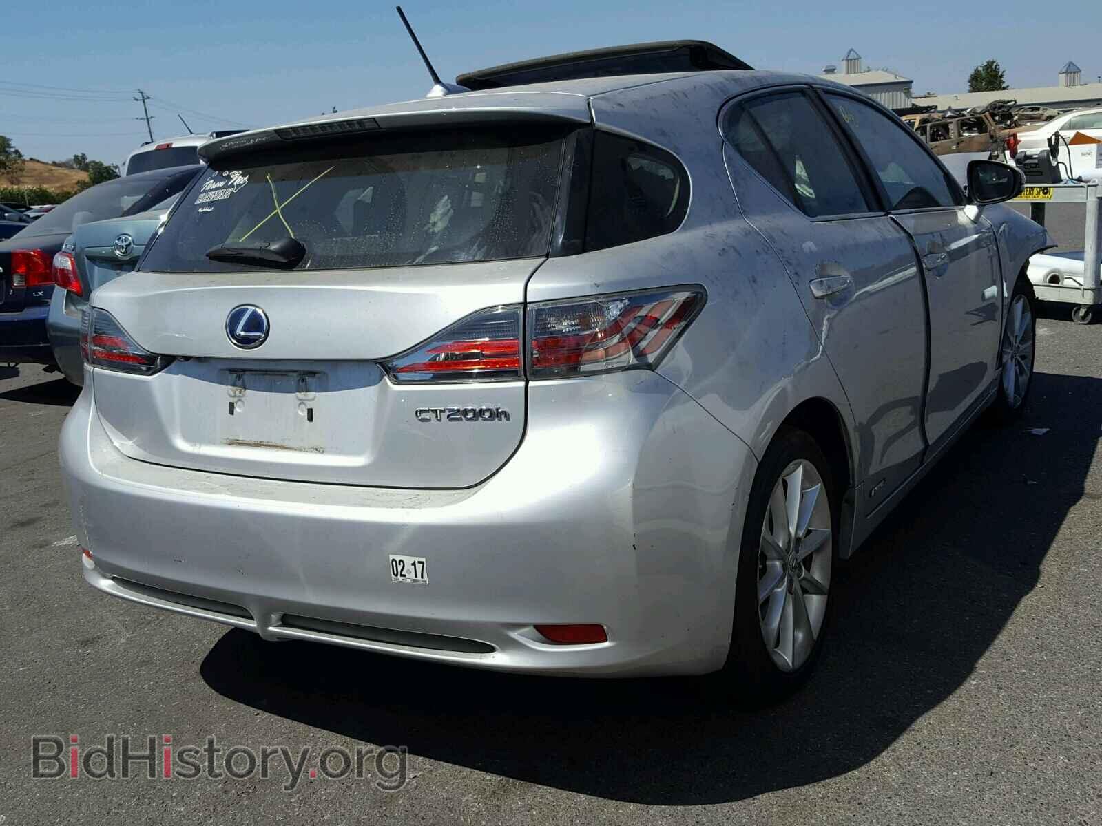 2012 LEXUS CT 200 - VIN: JTHKD5BHXC2100885 - Фото 4