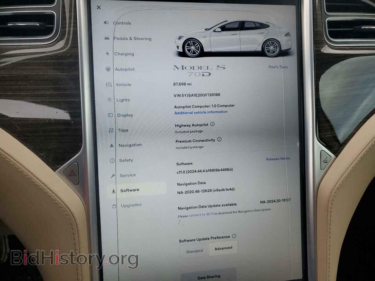 2016 TESLA MODEL S - VIN: 5YJSA1E20GF128188 - Photo 9