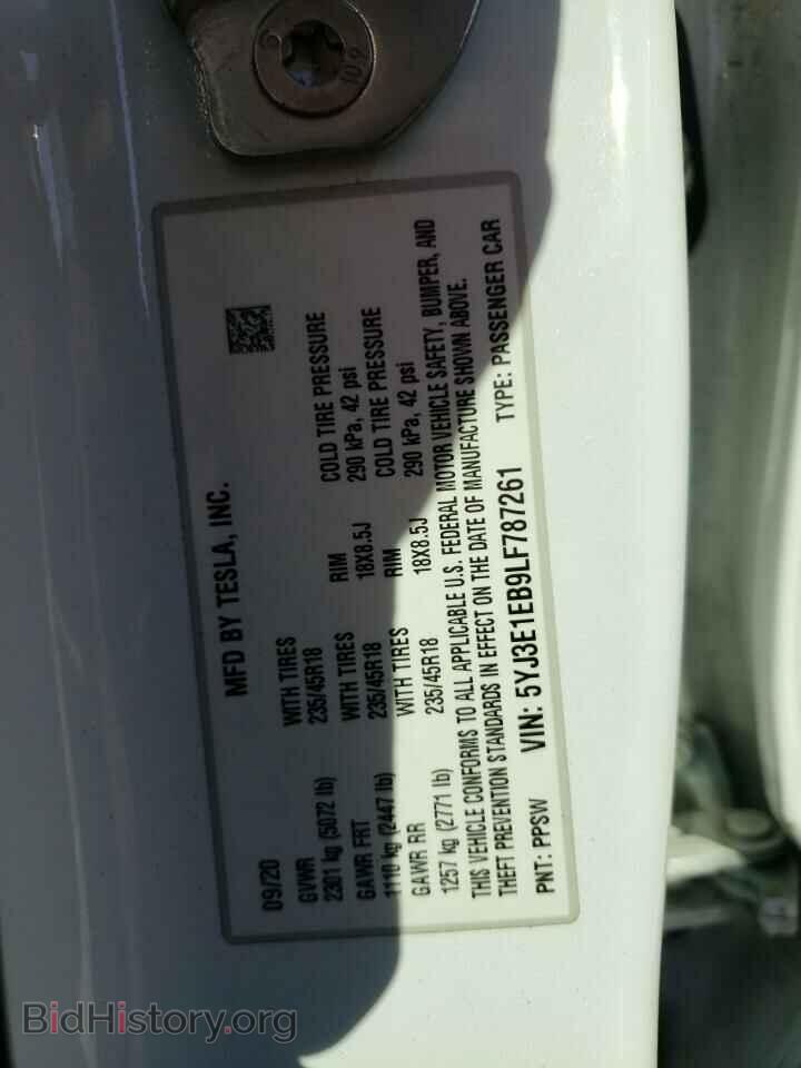 2020 TESLA MODEL 3 - VIN: 5YJ3E1EB9LF787261 - Photo 12