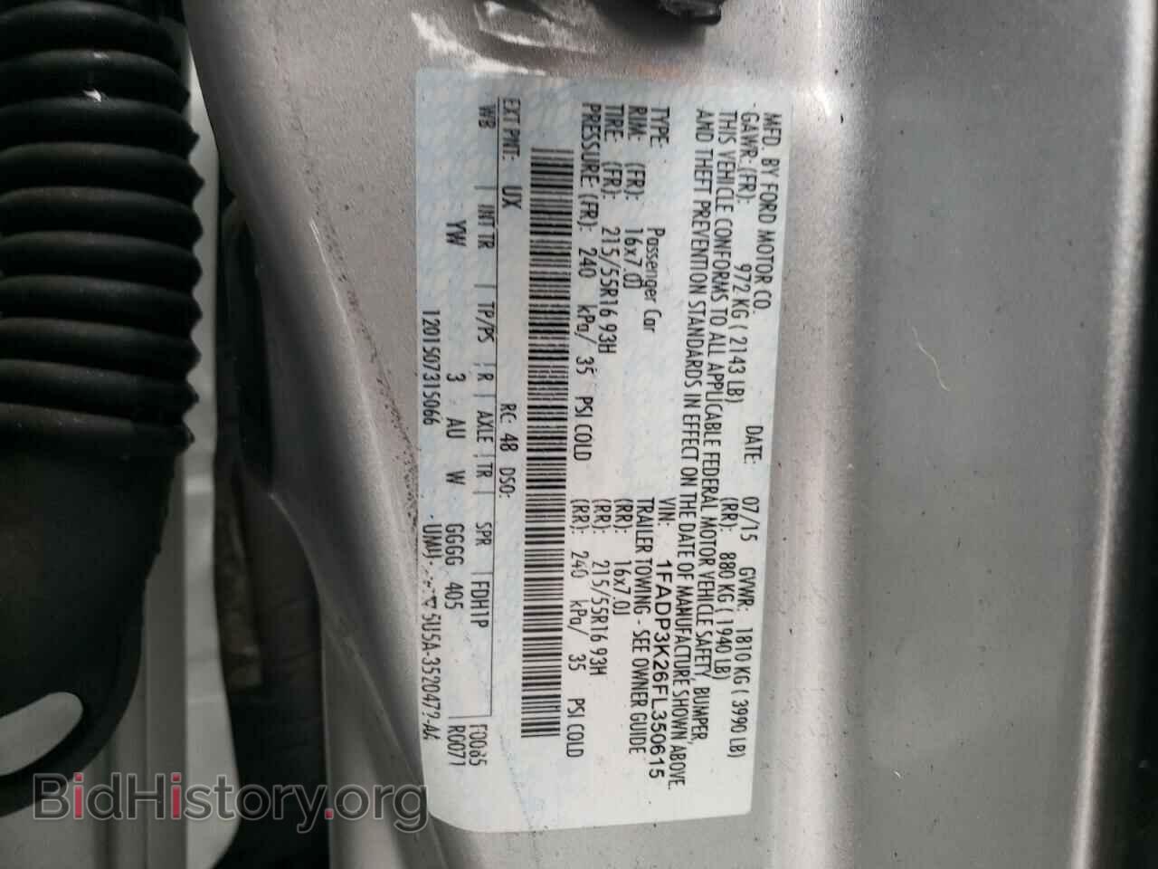 2015 FORD FOCUS - VIN: 1FADP3K26FL350615 - Фото 10