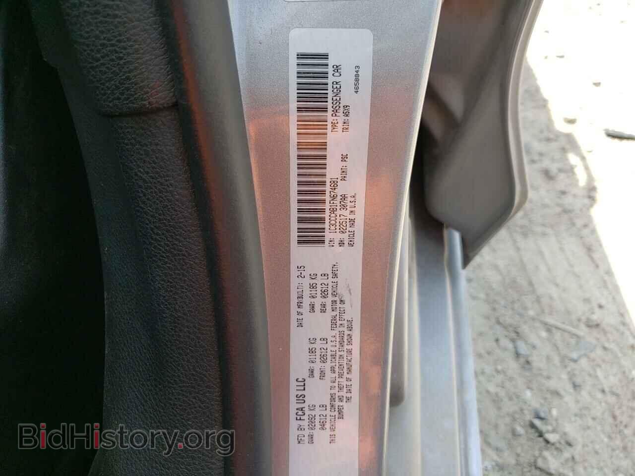 2015 CHRYSLER 200 - VIN: 1C3CCCAB1FN674681 - Фото 10