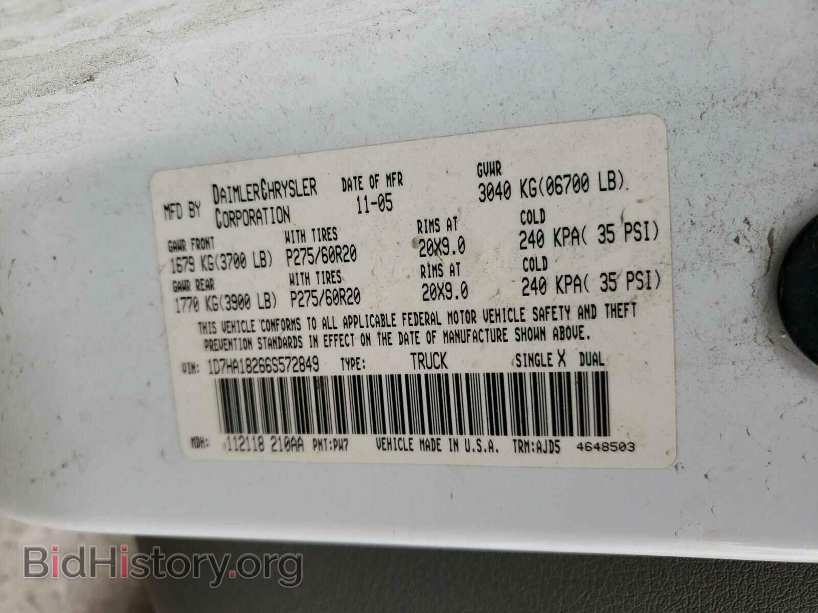 2006 DODGE RAM 1500 - VIN: 1D7HA18266S572849 - Фото 10