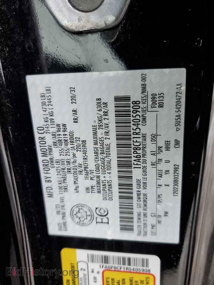 2024 FORD MUSTANG - VIN: 1FA6P8CF1R5405908 - Фото 13