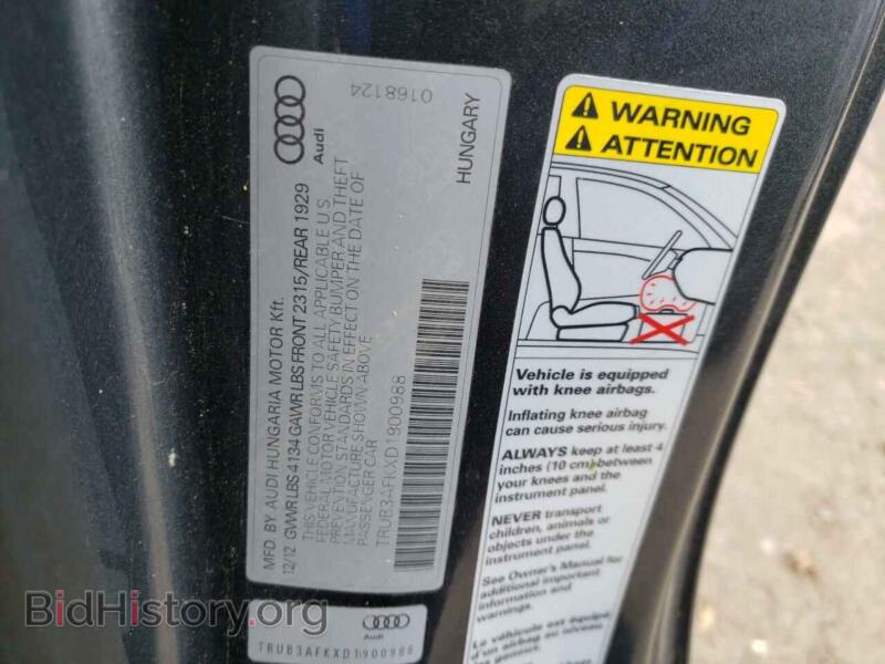 2013 Audi TT (VIN TRUB3AFKXD1900988) — photo 10 of 10