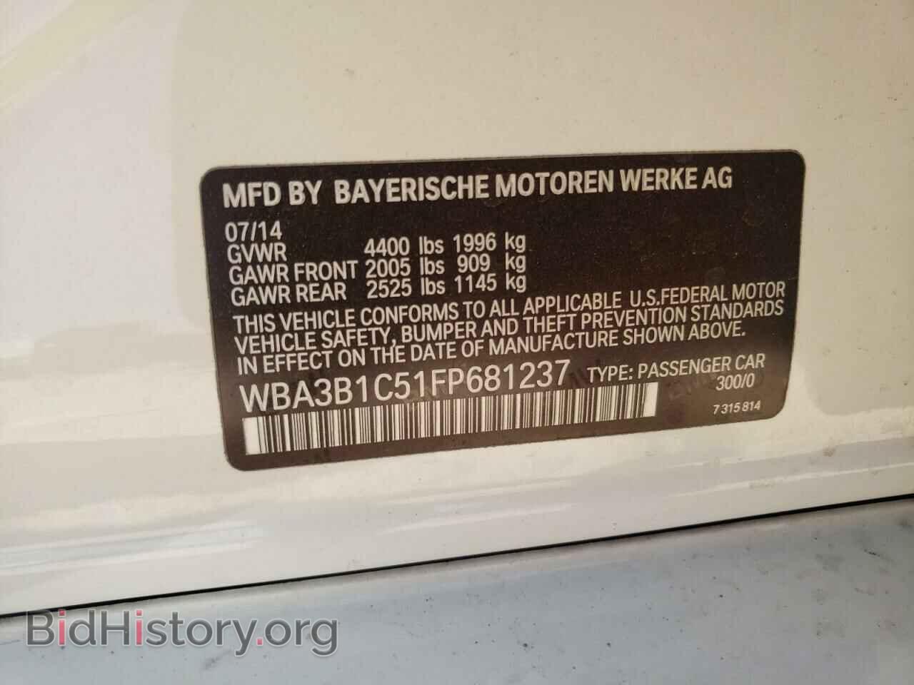 2015 BMW 3 SERIES - VIN: WBA3B1C51FP681237 - Фото 10