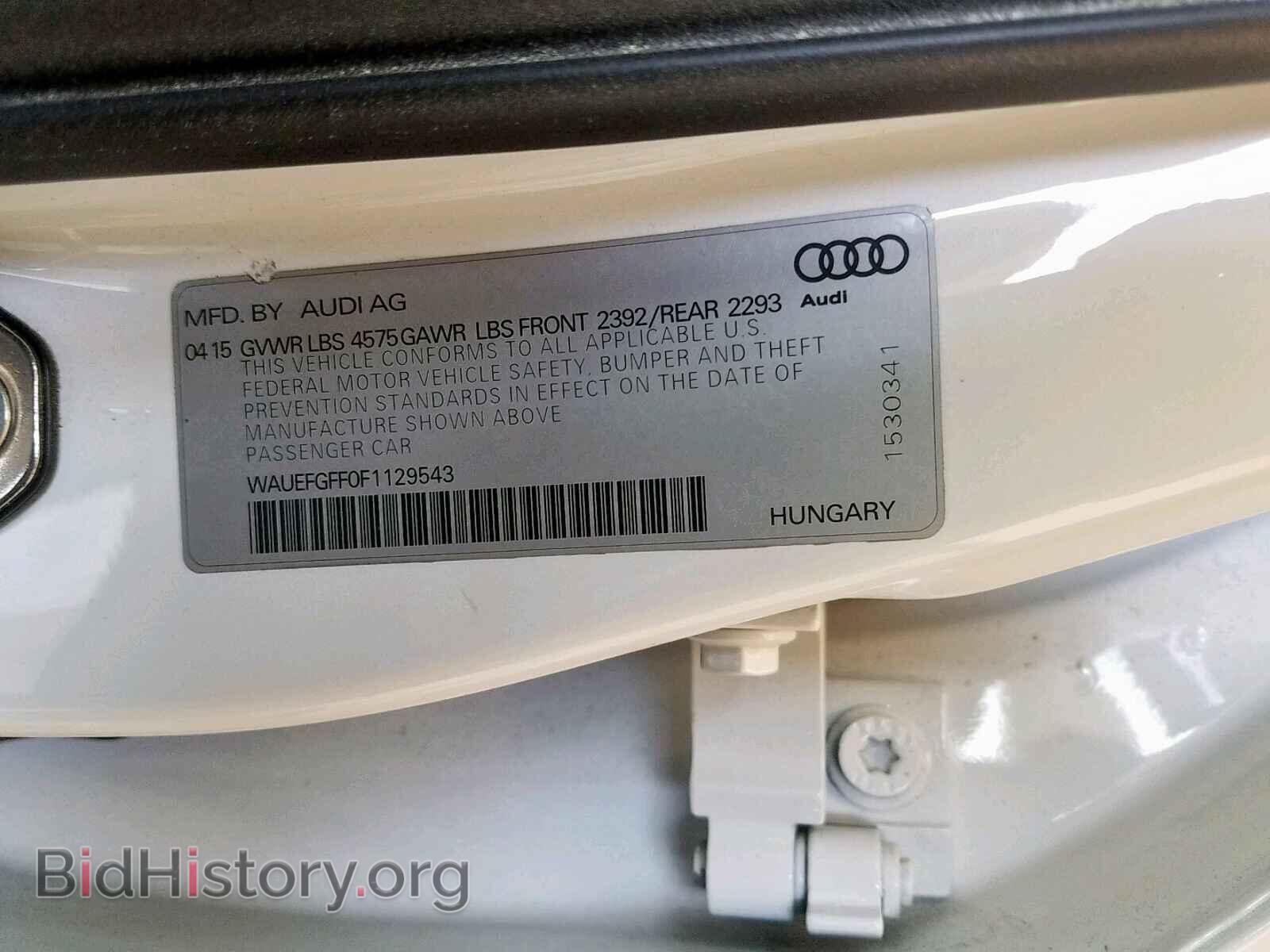 2015 AUDI A3 - VIN: WAUEFGFF0F1129543 - Фото 10