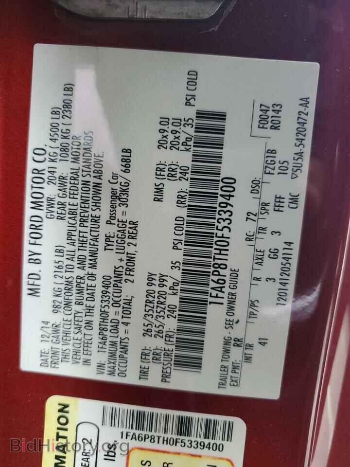 2015 FORD ALL Models - VIN: 1FA6P8TH0F5339400 - Photo 12