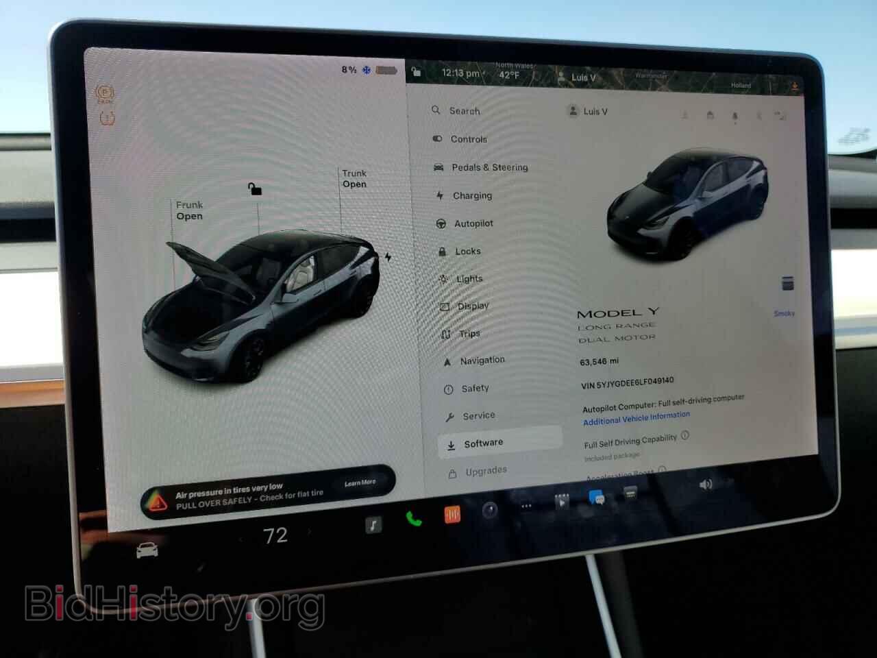 2020 TESLA MODEL Y - VIN: 5YJYGDEE6LF049140 - Фото 9