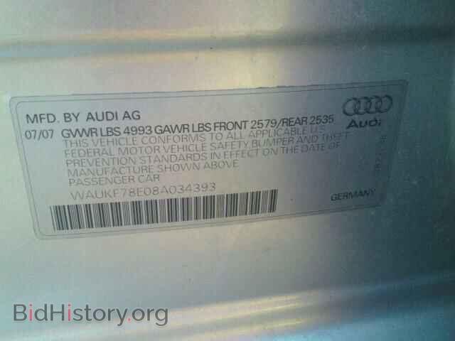 2008 AUDI A4 - VIN: WAUKF78E08A034393 - Фото 10