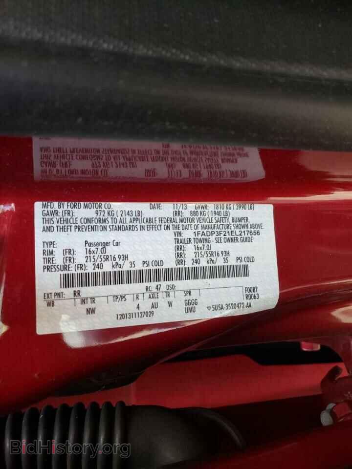 2014 FORD FOCUS - VIN: 1FADP3F21EL217656 - Фото 10