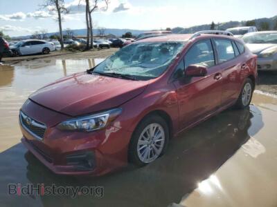 2018 Subaru IMPREZA Premium Plus, red — VIN 4S3GTAD64J3749765, Copart