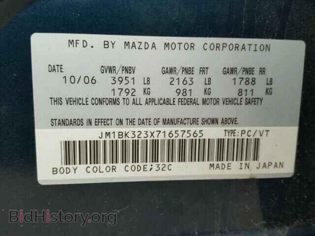2007 MAZDA 3 S - VIN: JM1BK323X71657565 - Фото 10
