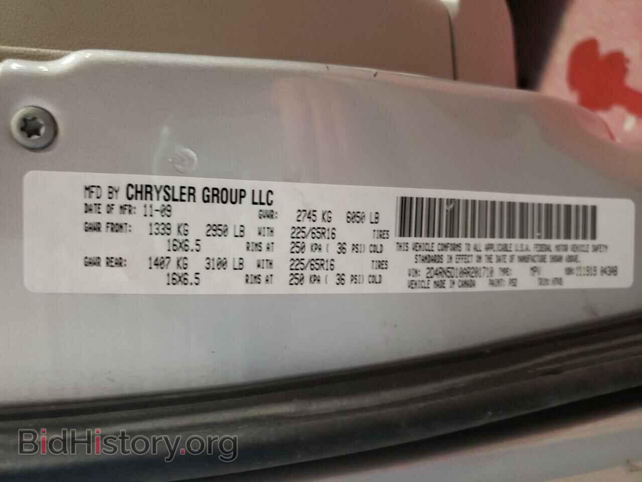2010 DODGE GRAND CARA - VIN: 2D4RN5D10AR201710 - Фото 10