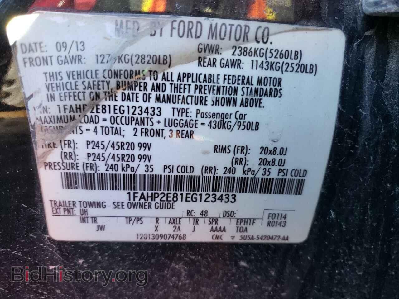 2014 FORD TAURUS - VIN: 1FAHP2E81EG123433 - Photo 12