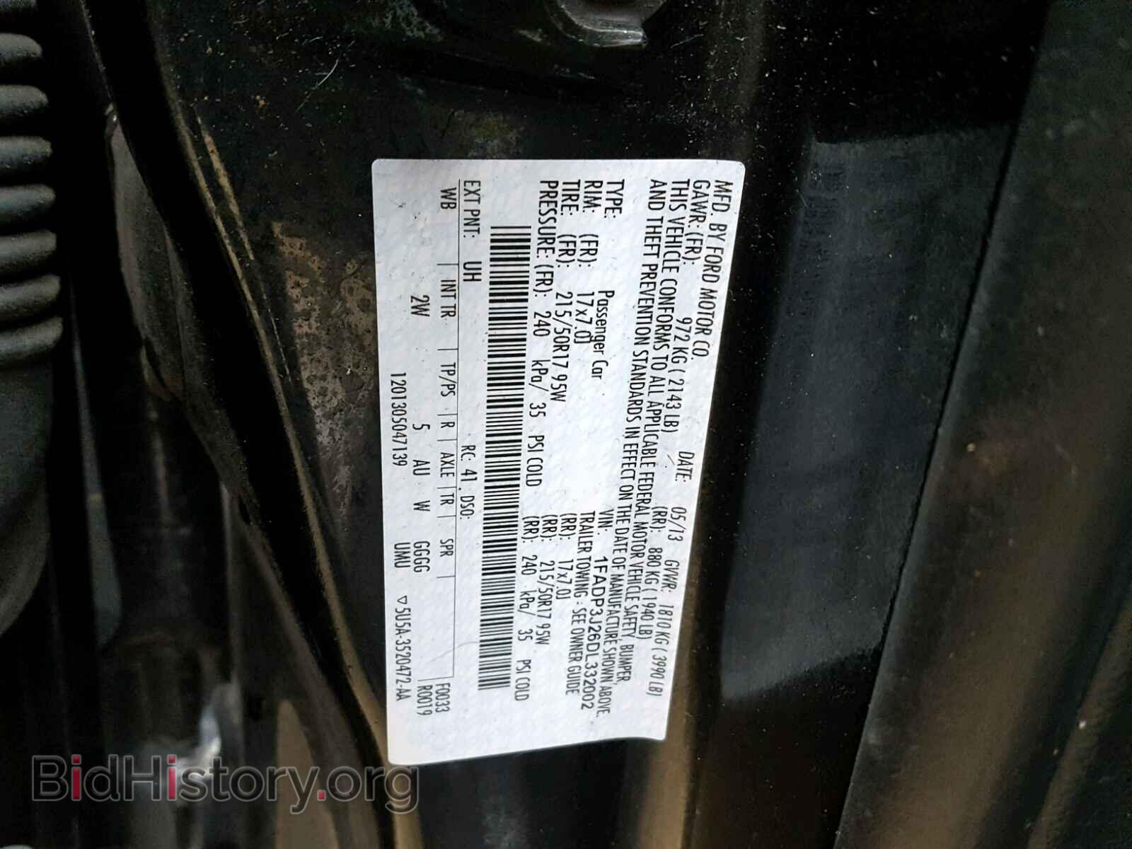 2013 FORD FOCUS - VIN: 1FADP3J26DL332002 - Фото 10