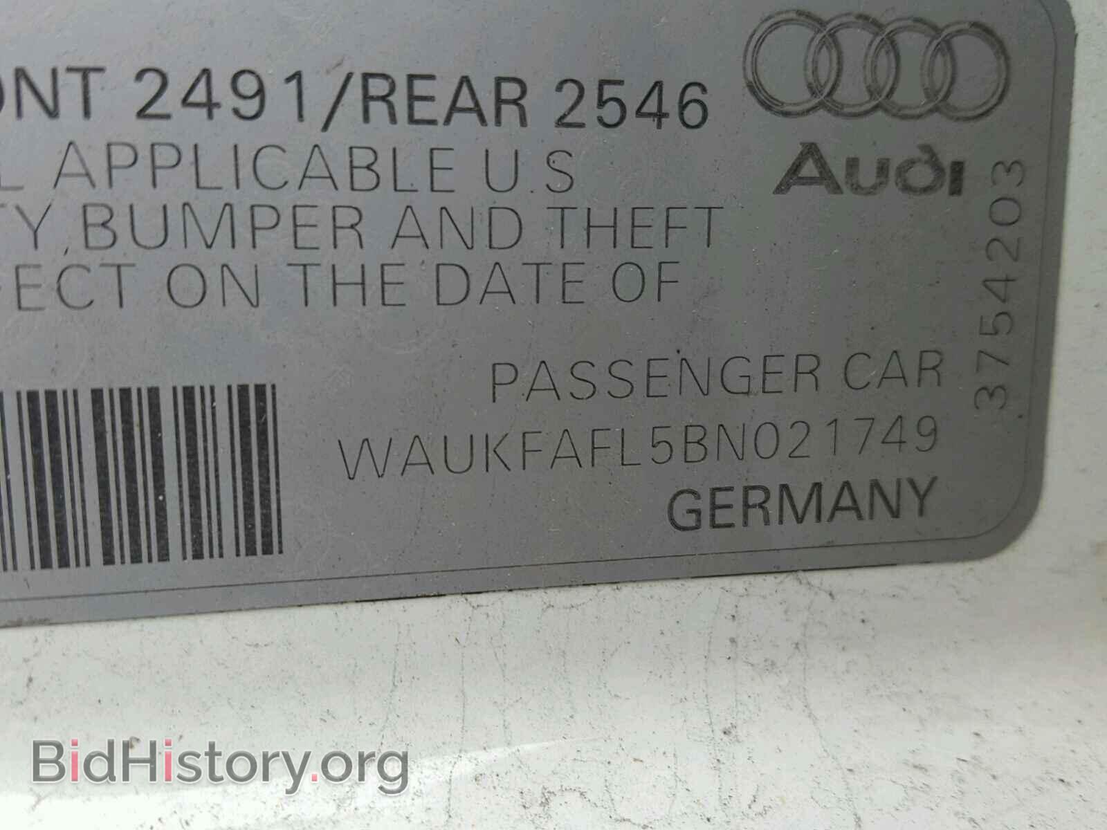 2011 AUDI A4 - VIN: WAUKFAFL5BN021749 - Photo 10