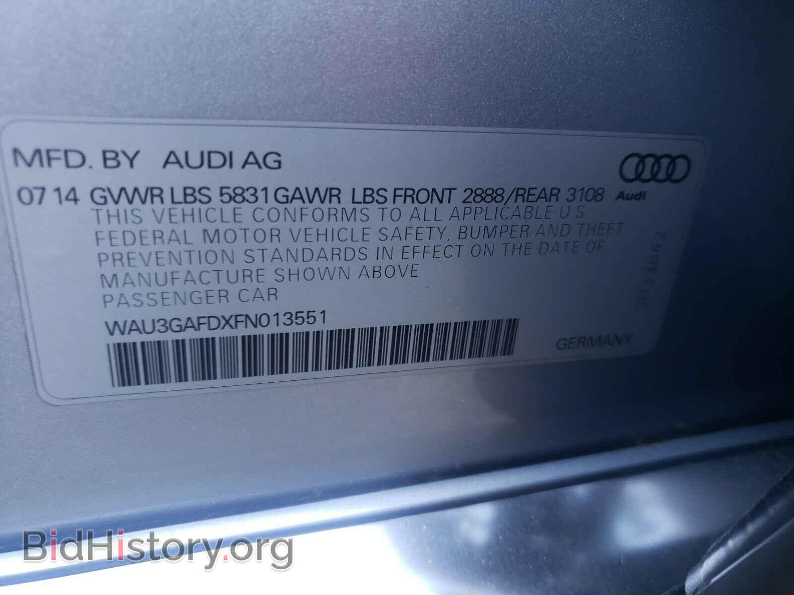 2015 AUDI A8 - VIN: WAU3GAFDXFN013551 - Фото 10