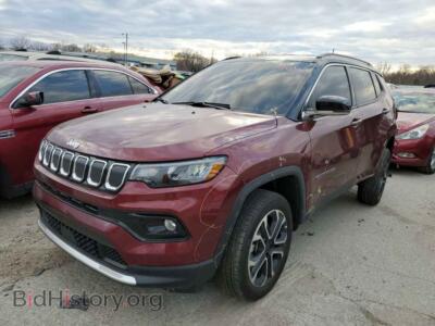 2022 Jeep COMPASS Compass LI, maroon — VIN 3C4NJDCB1NT186486, Copart