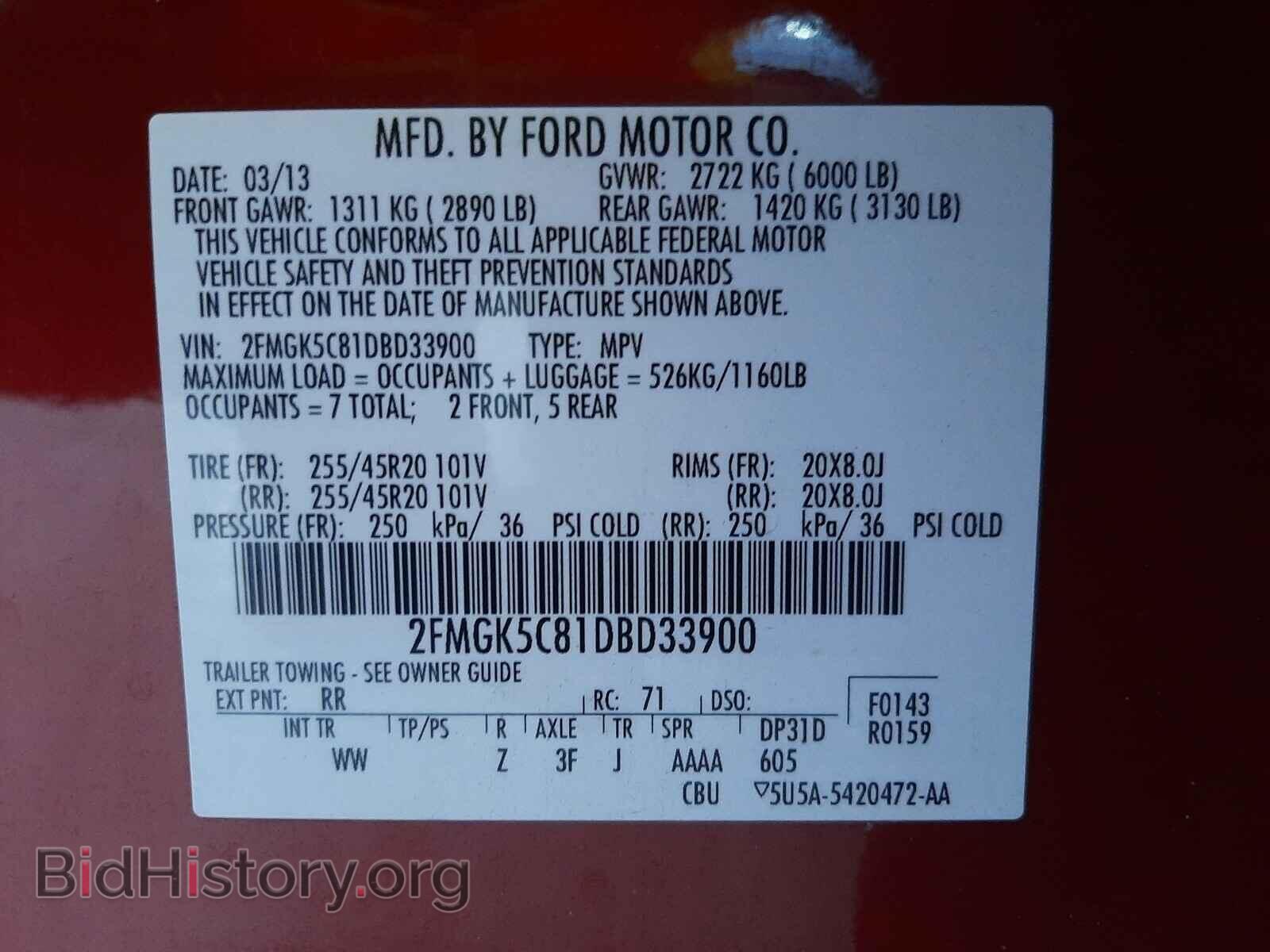 2013 FORD FLEX - VIN: 2FMGK5C81DBD33900 - Photo 10