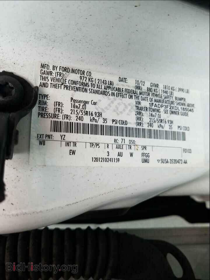 2013 FORD FOCUS - VIN: 1FADP3F2XDL185045 - Фото 10