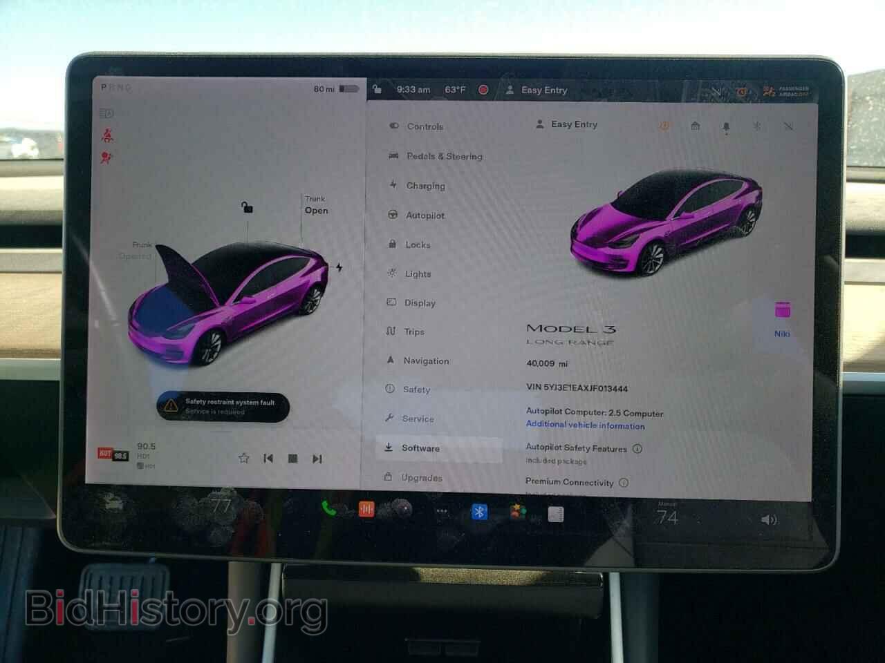 2018 TESLA MODEL 3 - VIN: 5YJ3E1EAXJF013444 - Фото 9
