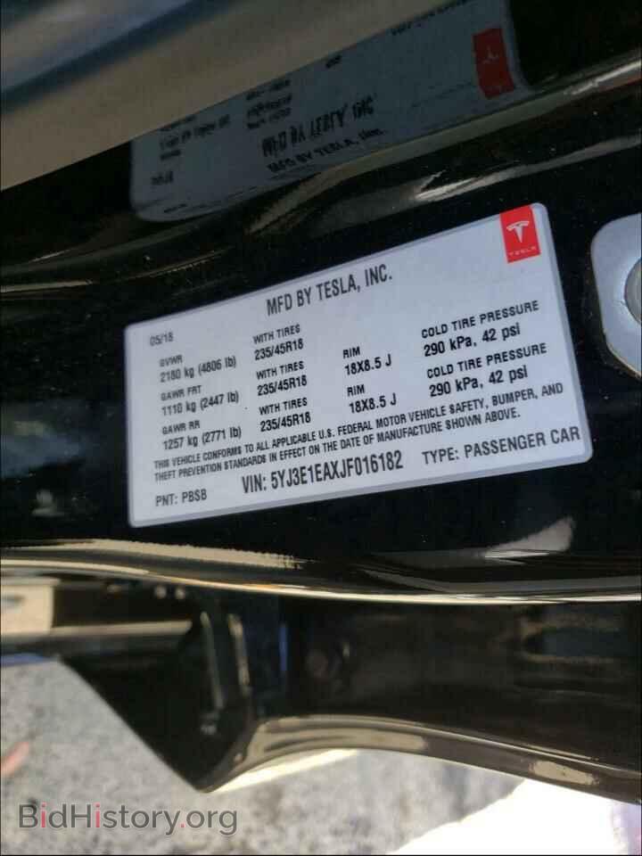 2018 TESLA MODEL 3 - VIN: 5YJ3E1EAXJF016182 - Photo 10
