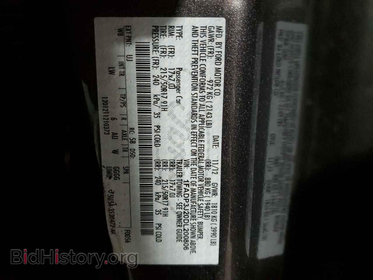 2013 FORD FOCUS - VIN: 1FADP3J20DL200806 - Фото 12