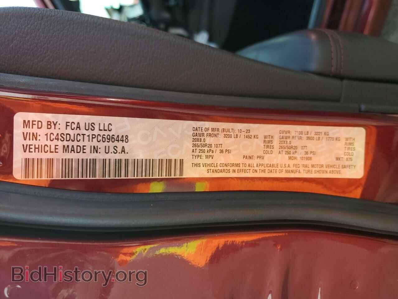 2023 DODGE DURANGO - VIN: 1C4SDJCT1PC696448 - Фото 14