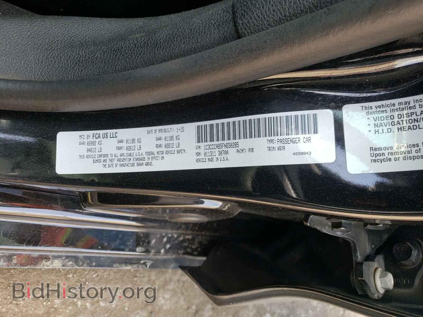2015 CHRYSLER 200 - VIN: 1C3CCCAB5FN650285 - Фото 10
