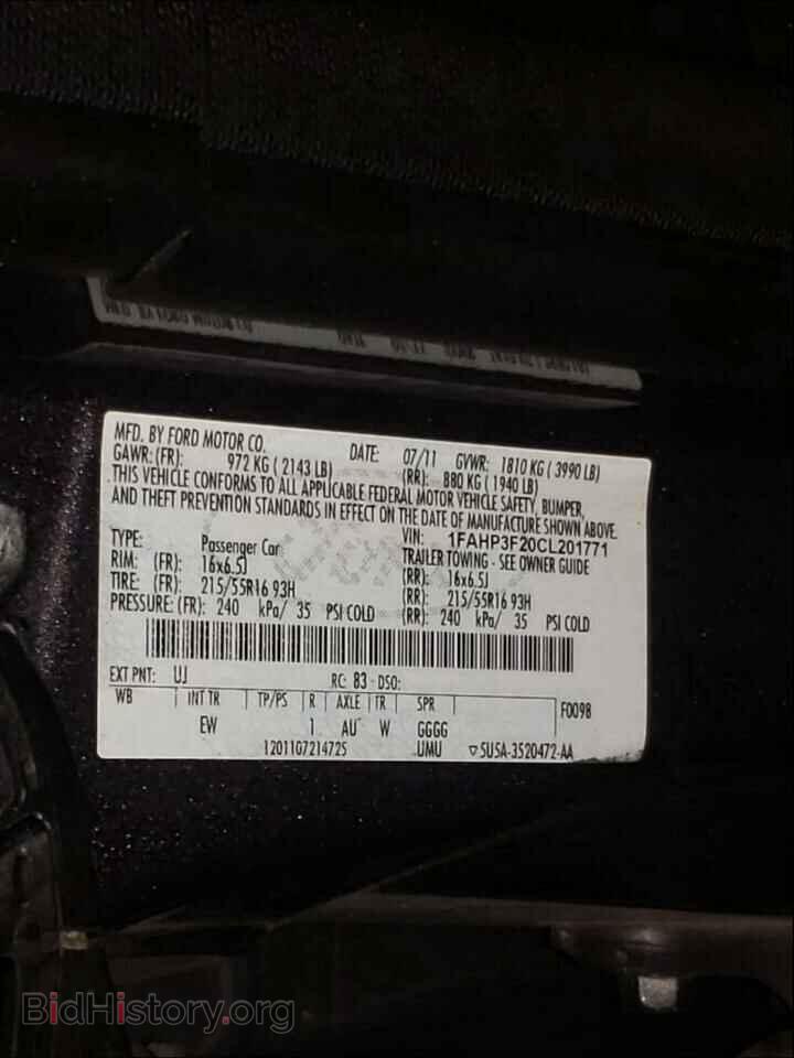2012 FORD FOCUS - VIN: 1FAHP3F20CL201771 - Фото 10