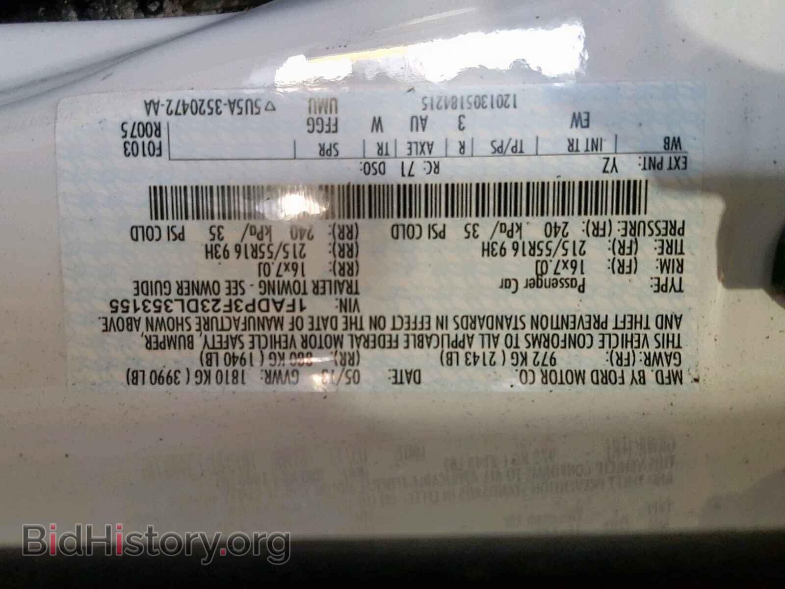 2013 FORD FOCUS SE - VIN: 1FADP3F23DL353155 - Фото 10