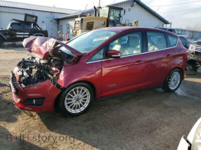 2013 Ford CMAX Premium, burgundy — VIN 1FADP5CU7DL525155, Copart