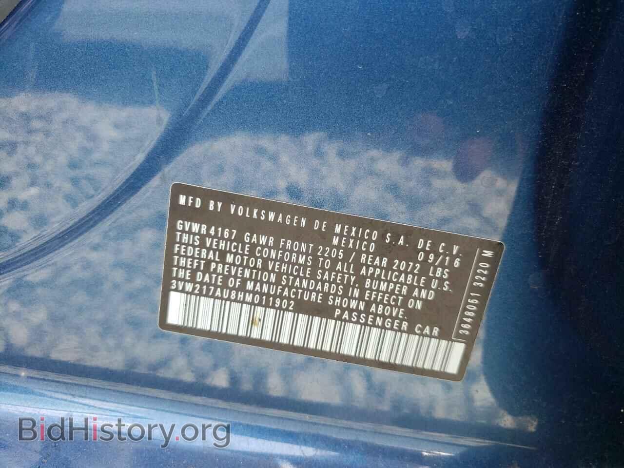 2017 VOLKSWAGEN GOLF - VIN: 3VW217AU8HM011902 - Фото 10