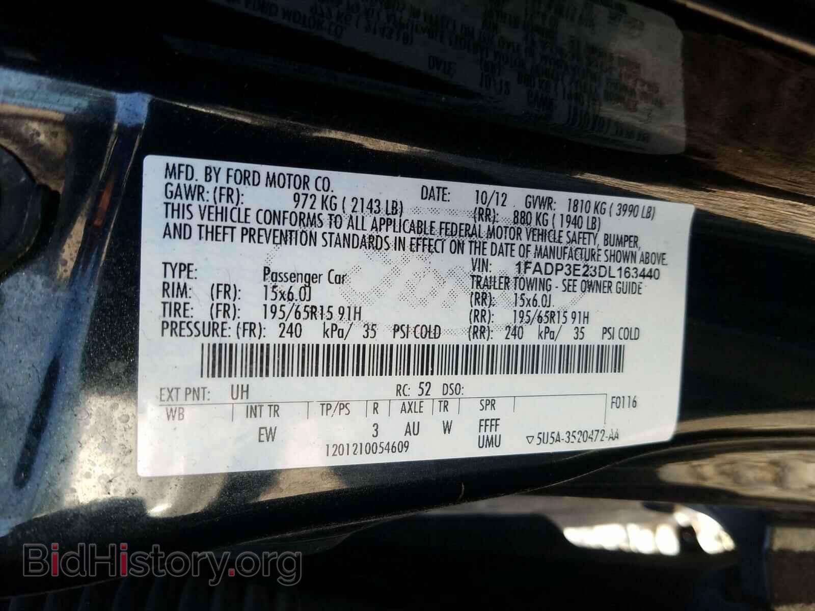 2013 FORD FOCUS - VIN: 1FADP3E23DL163440 - Фото 10