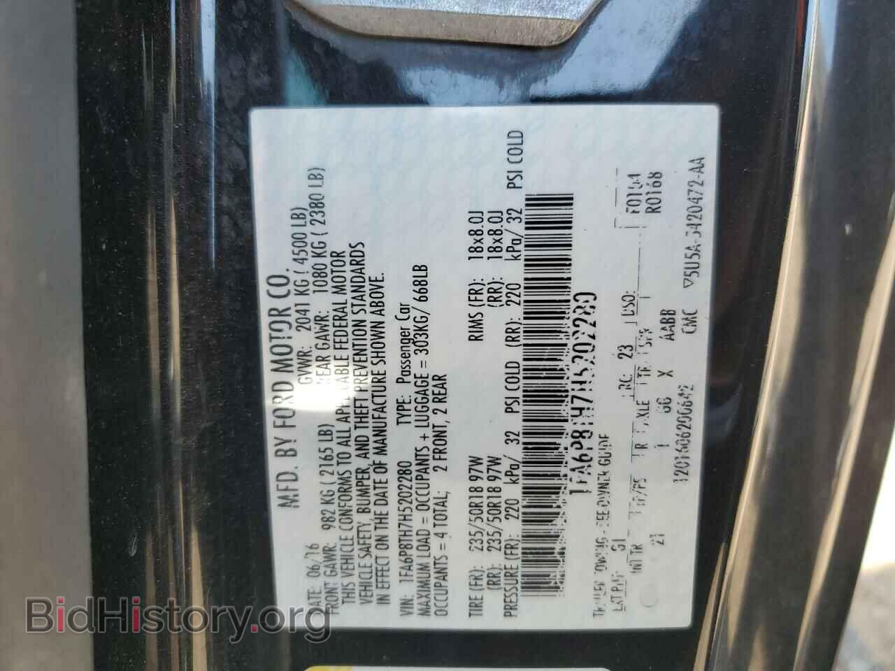 2017 FORD ALL Models - VIN: 1FA6P8TH7H5202280 - Photo 13