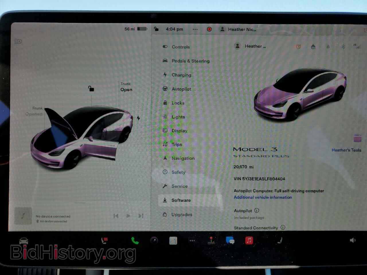 2020 TESLA MODEL 3 - VIN: 5YJ3E1EA5LF804404 - Фото 9