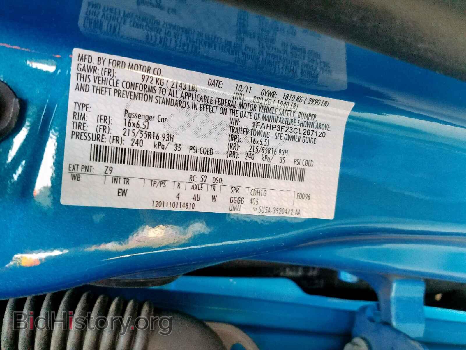 2012 FORD FOCUS SE - VIN: 1FAHP3F23CL267120 - Фото 10