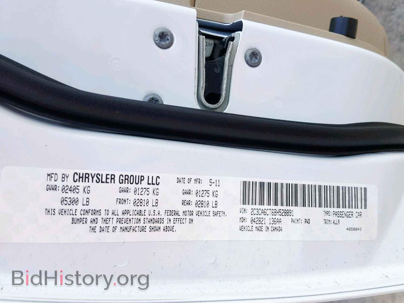 2011 CHRYSLER 300 - VIN: 2C3CA6CT6BH528891 - Фото 10