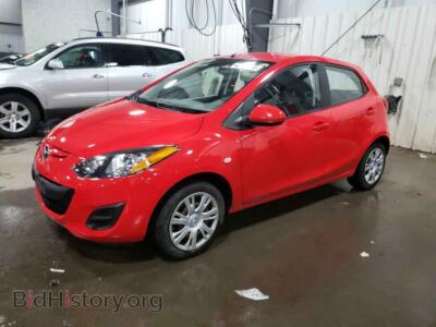 2013 Mazda 2, красный — VIN JM1DE1KY2D0152640, Copart