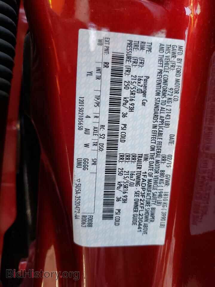 2015 FORD FOCUS - VIN: 1FADP3F2XFL230441 - Фото 10