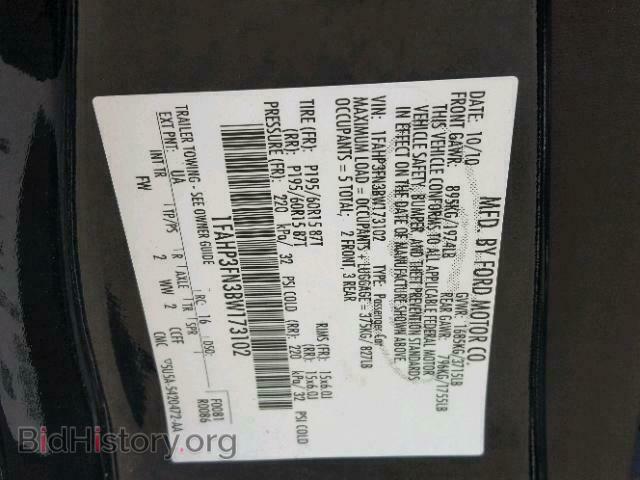 2011 FORD FOCUS - VIN: 1FAHP3FN3BW173102 - Фото 10
