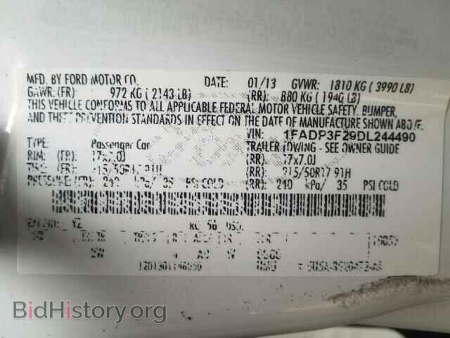 2013 FORD FOCUS - VIN: 1FADP3F29DL244490 - Фото 10