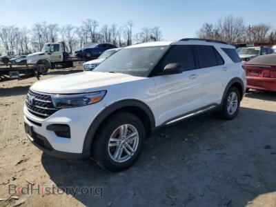 2021 Ford EXPLORER XLT, white — VIN 1FMSK8DH7MGB86999, Copart