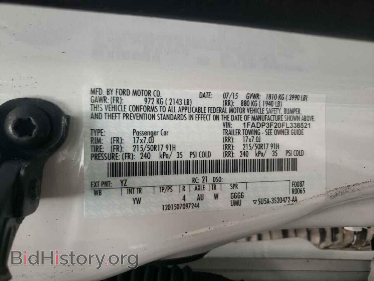 2015 FORD FOCUS - VIN: 1FADP3F20FL338521 - Photo 10