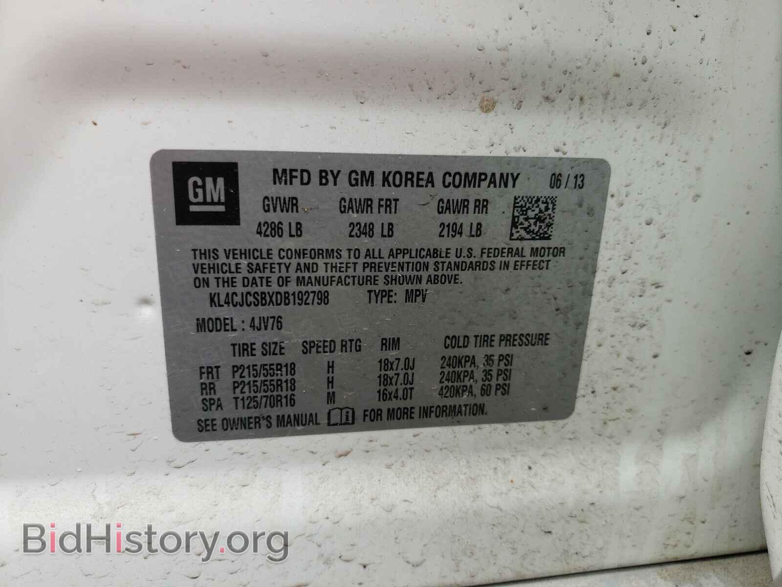 2013 BUICK ENCORE - VIN: KL4CJCSBXDB192798 - Photo 10
