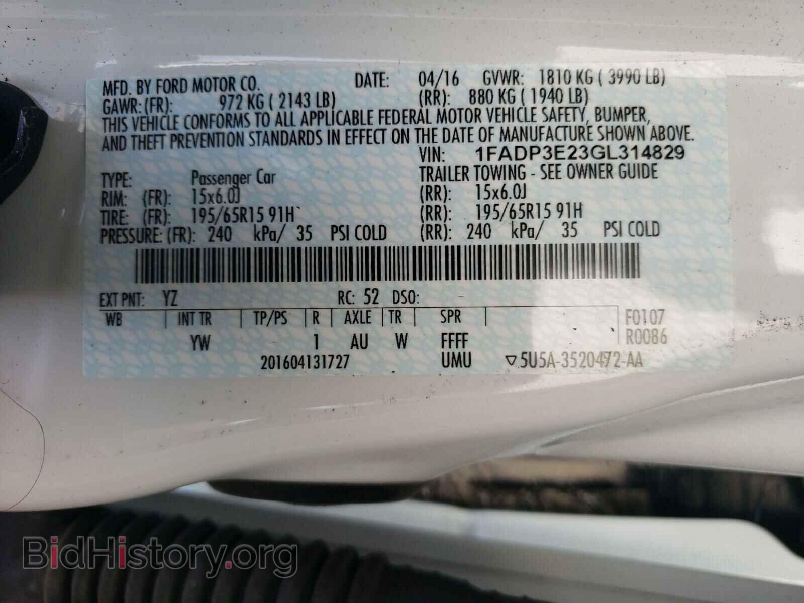 2016 FORD FOCUS - VIN: 1FADP3E23GL314829 - Photo 10
